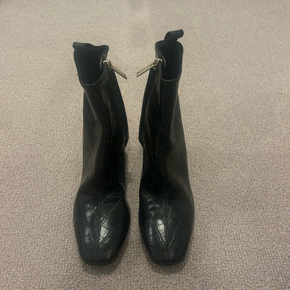 H and M crocodile patterned low boots
